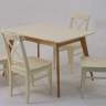Стол Сканди 120 натур/слоновая кость со стульями Ингольф слоновая кость Стол Сканди 120 натур/слоновая кость со стульями Ингольф слоновая кость