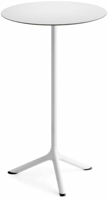 Стол ламинированный барный Tripe белый, белый Ø600х1100 мм
