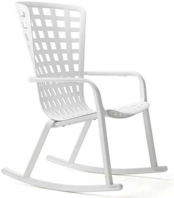 Кресло-качалка пластиковое Folio белый 720х810-925х1190-1125 мм