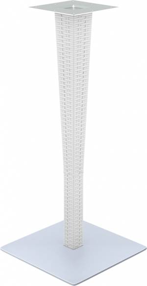 Подстолье с имитацией плетения барное Riva Bar белый 450х450х1100 мм