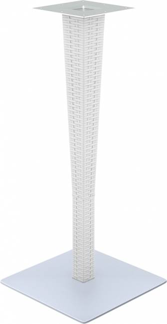 Подстолье с имитацией плетения барное Riva Bar белый 450х450х1100 мм