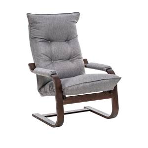 Кресло-трансформер Leset Оливер Орех текстура Malmo 90 (серый)