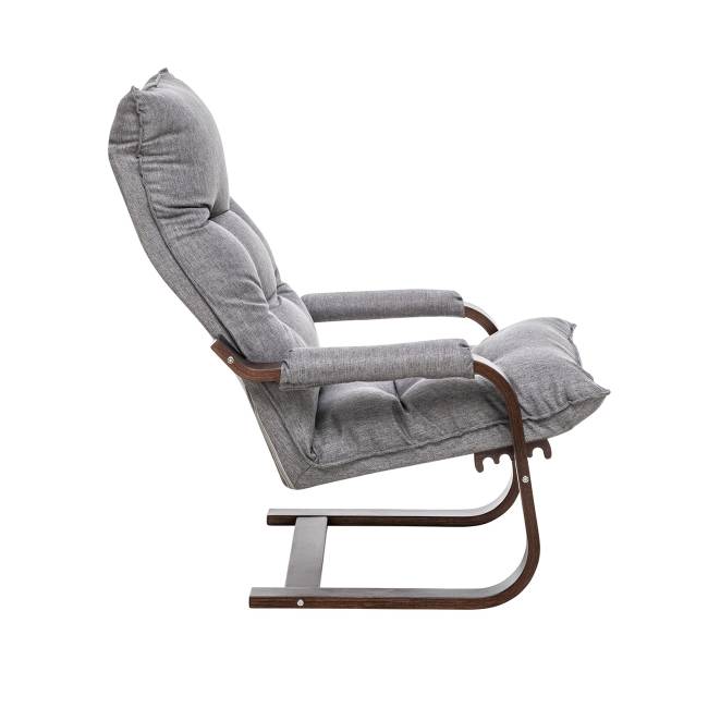 Кресло-трансформер Leset Оливер Орех текстура Malmo 90 (серый)
