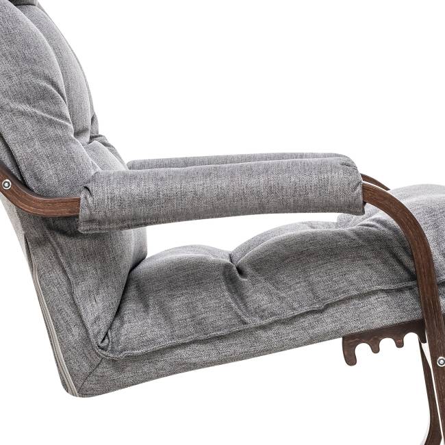 Кресло-трансформер Leset Оливер Орех текстура Malmo 90 (серый)