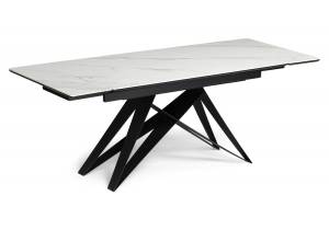 Блэкберн 160(220)х89 белый мрамор snow white / черный