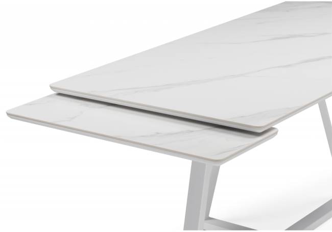 Памелла 140 (200) х 80 белый мрамор alpin white / snow white / белый