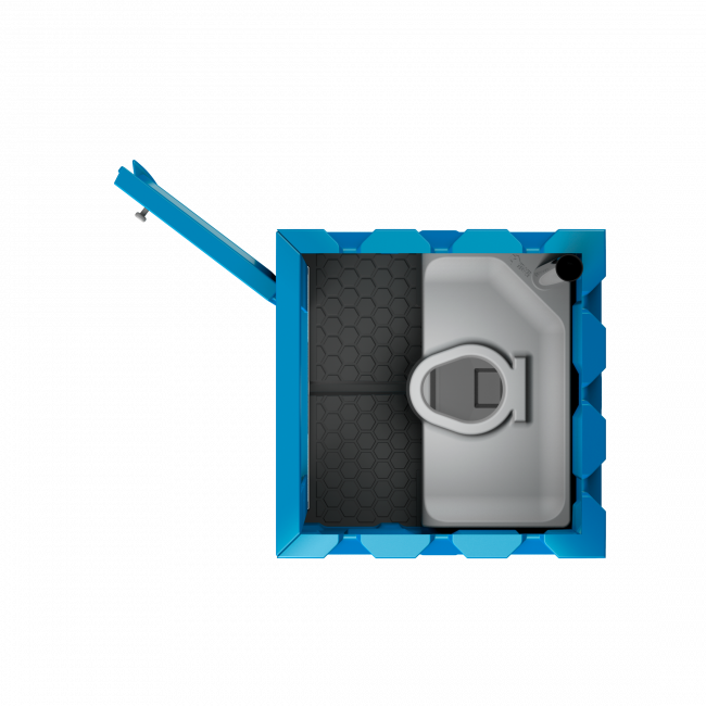 Мобильная туалетная кабина «Полимер Стандарт»(синяя)