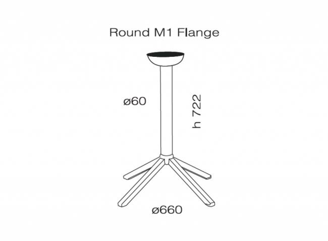 Подстолье металлическое складное Time 306 Ø660x722 мм