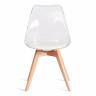 Стул TULIP (mod. 73-1) дерево/пластик/экокожа, 47,5x55x80 см, Прозрачный (Transparent) (Комплект из 4 шт.) прозрачный дерево/пластик/экокожа Стул TULIP (mod. 73-1) дерево/пластик/экокожа, 47,5x55x80 см, Прозрачный (Transparent) (Комплект из 4 шт.) прозрачный дерево/пластик/экокожа