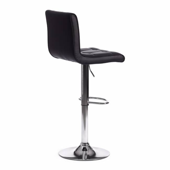 Стул барный BARBER (mod. KY711D) / 1 шт. в упаковке металл/экокожа, 43*50*92-103 см, черный/хром черный металл/экокожа