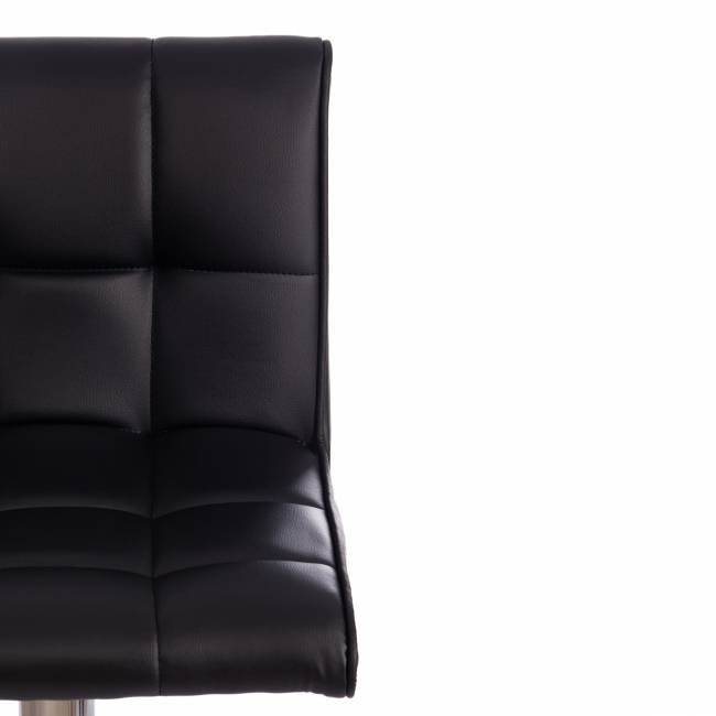 Стул барный BARBER (mod. KY711D) / 1 шт. в упаковке металл/экокожа, 43*50*92-103 см, черный/хром черный металл/экокожа