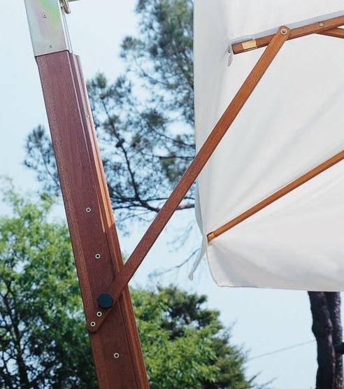 Зонт профессиональный Ø3.5 м Palladio Braccio имитация ироко, терракотовый Ø3500 мм