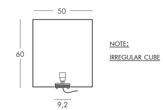 Светильник пластиковый уличный Куб Cubo 50 Lighting OUT белый 500х500х600 мм