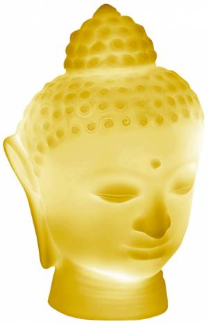 Светильник пластиковый настольный Будда Buddha Lighting желтый 220х200х340 мм