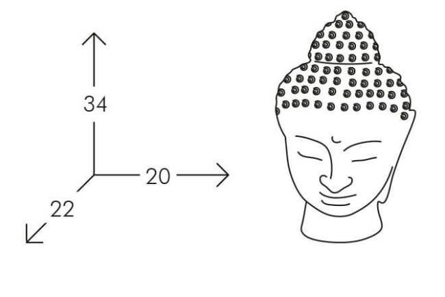 Светильник пластиковый настольный Будда Buddha Lighting желтый 220х200х340 мм