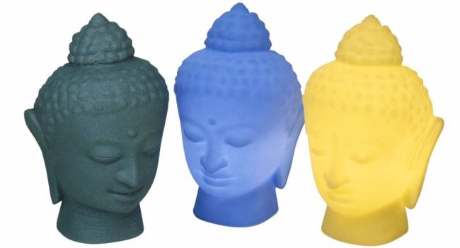 Светильник пластиковый настольный Будда Buddha Lighting желтый 220х200х340 мм