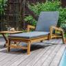 Комплект из шезлонга PAOLO и столика RAMON  из акации(teaklook)