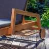 Комплект из шезлонга PAOLO и столика RAMON  из акации(teaklook)