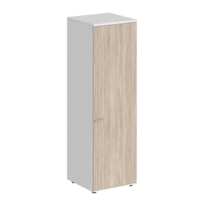 SG.826.WH.OL.R / Гардероб 600х600х1955, з.ст ЛДСП 16 мм, правый / корпус: белый; фасад: дуб светлый