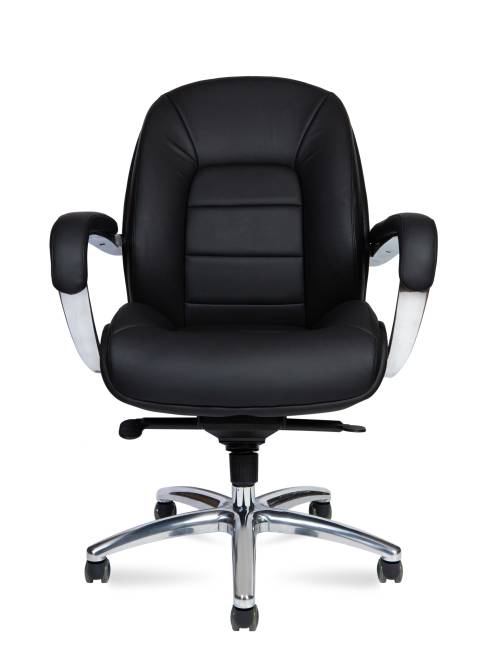 Кресло офисное / Гранд LB блэк / Grand LB black  / черная экокожа