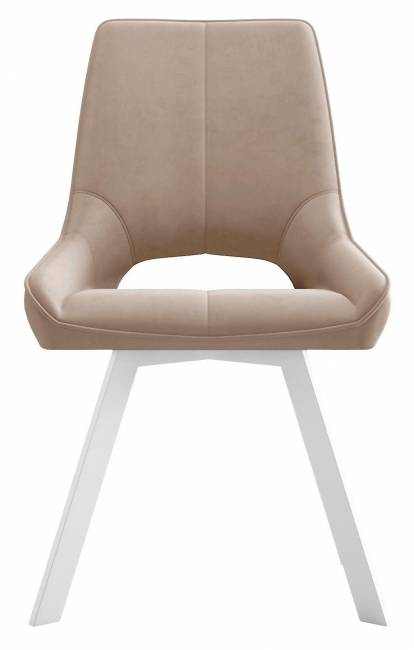 Стул DikLine 268 Z128 бежевый, ножки белые