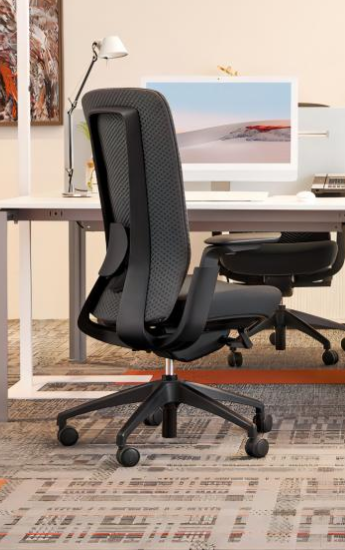 Кресло офисное / Джоуль / Joule  / черная ткань/черная ткань