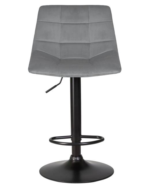 Стул барный DOBRIN TAILOR BLACK, серый велюр (MJ9-75)