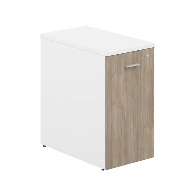 Тумбы-органайзеры / Тумба-органайзер 400х700х750 / корпус белый, фасад: серый бархат