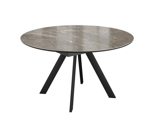 Стол DikLine SKC120 d1200 Керамика Tundra Gris (темно-серый суперглянец)/подстолье черное/опоры черные Стол DikLine SKC120 d1200 Керамика Tundra Gris (темно-серый суперглянец)/подстолье черное/опоры черные