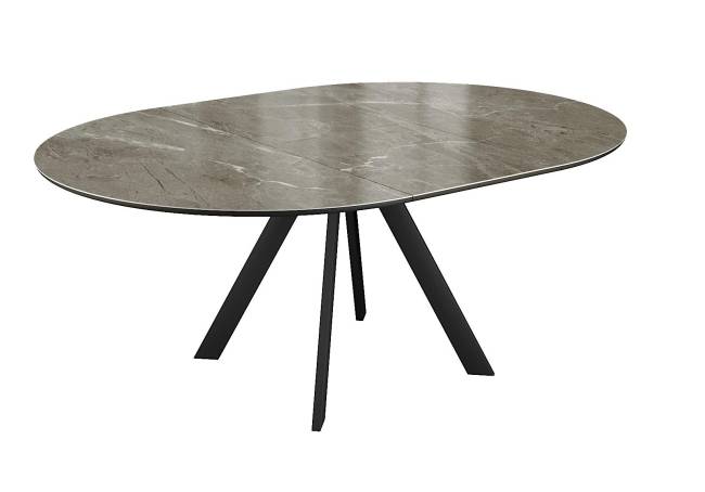 Стол DikLine SKC120 d1200 Керамика Tundra Gris (темно-серый суперглянец)/подстолье черное/опоры черные Стол DikLine SKC120 d1200 Керамика Tundra Gris (темно-серый суперглянец)/подстолье черное/опоры черные