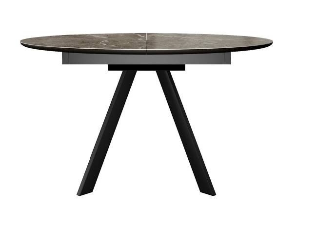 Стол DikLine SKC120 d1200 Керамика Tundra Gris (темно-серый суперглянец)/подстолье черное/опоры черные Стол DikLine SKC120 d1200 Керамика Tundra Gris (темно-серый суперглянец)/подстолье черное/опоры черные