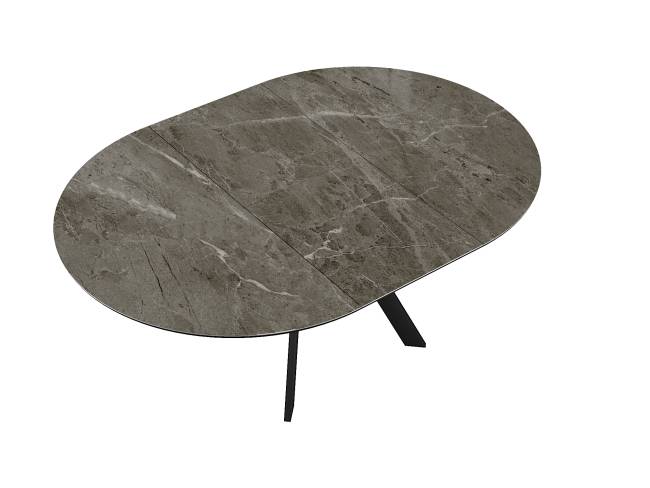 Стол DikLine SKC120 d1200 Керамика Tundra Gris (темно-серый суперглянец)/подстолье черное/опоры черные Стол DikLine SKC120 d1200 Керамика Tundra Gris (темно-серый суперглянец)/подстолье черное/опоры черные