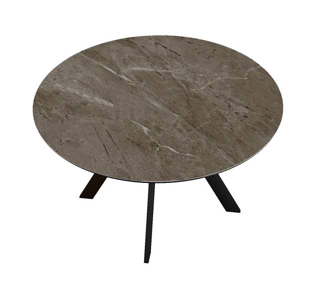 Стол DikLine SKC120 d1200 Керамика Tundra Gris (темно-серый суперглянец)/подстолье черное/опоры черные Стол DikLine SKC120 d1200 Керамика Tundra Gris (темно-серый суперглянец)/подстолье черное/опоры черные