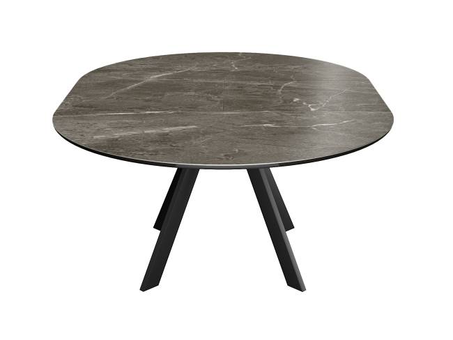 Стол DikLine SKC120 d1200 Керамика Tundra Gris (темно-серый суперглянец)/подстолье черное/опоры черные Стол DikLine SKC120 d1200 Керамика Tundra Gris (темно-серый суперглянец)/подстолье черное/опоры черные