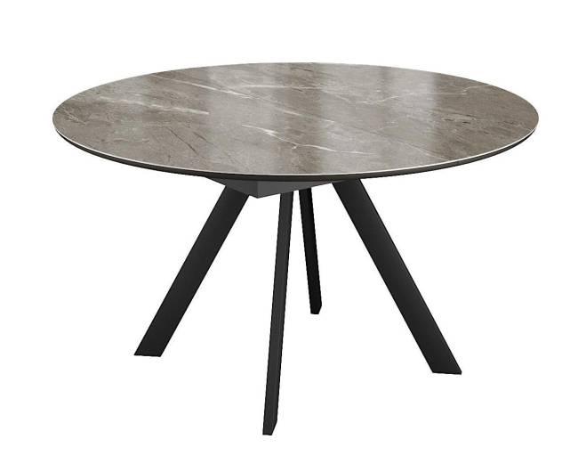 Стол DikLine SKC120 d1200 Керамика Tundra Gris (темно-серый суперглянец)/подстолье черное/опоры черные Стол DikLine SKC120 d1200 Керамика Tundra Gris (темно-серый суперглянец)/подстолье черное/опоры черные