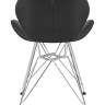 Набор 2 шт Стул обеденный DOBRIN BUTTERFLY CHROME, ножки хром, цвет чёрный