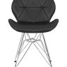 Набор 2 шт Стул обеденный DOBRIN BUTTERFLY CHROME, ножки хром, цвет чёрный