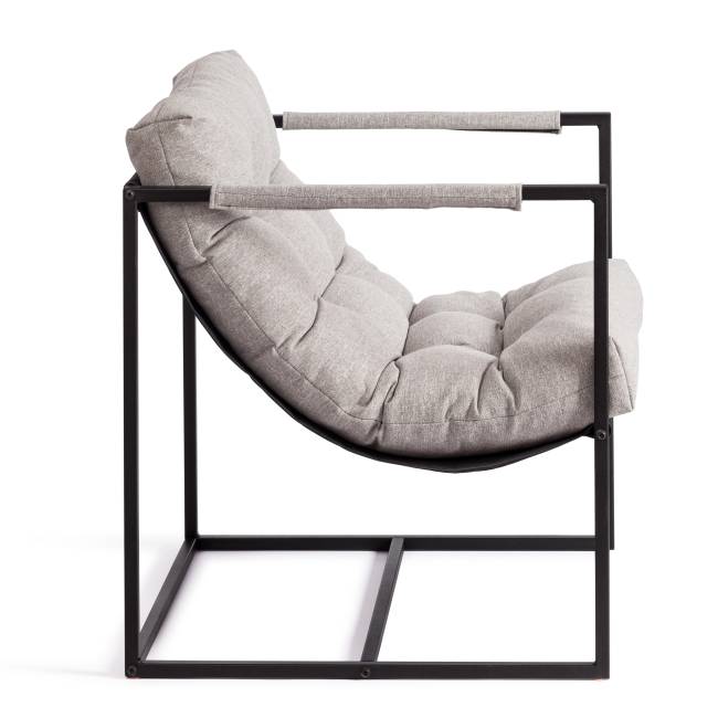 Кресло Charli/Чарли рогожка, серо-бежевый, 3м16/2, 70х70х84см серый рогожка