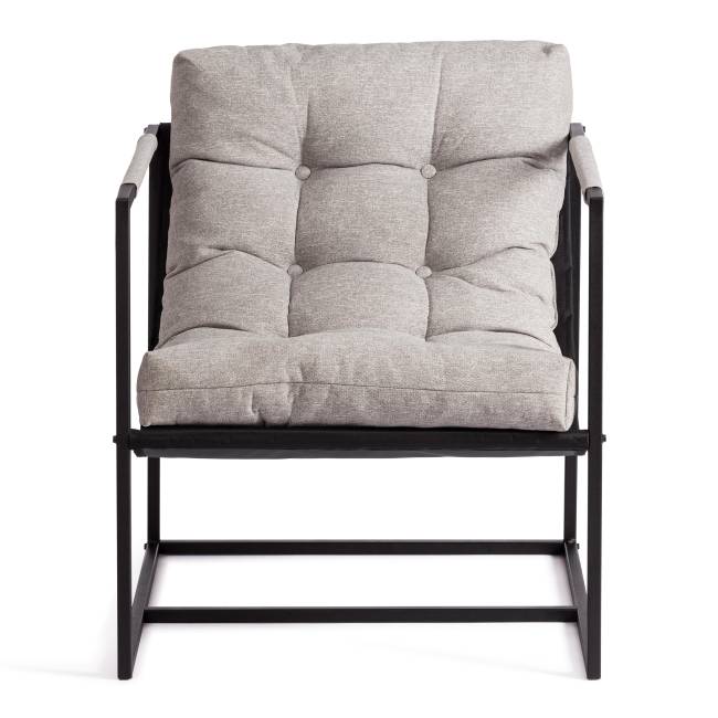 Кресло Charli/Чарли рогожка, серо-бежевый, 3м16/2, 70х70х84см серый рогожка