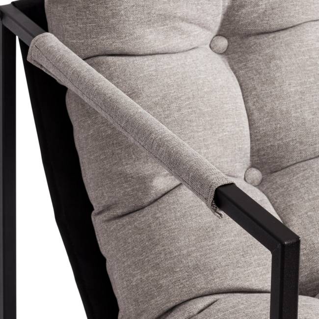 Кресло Charli/Чарли рогожка, серо-бежевый, 3м16/2, 70х70х84см серый рогожка