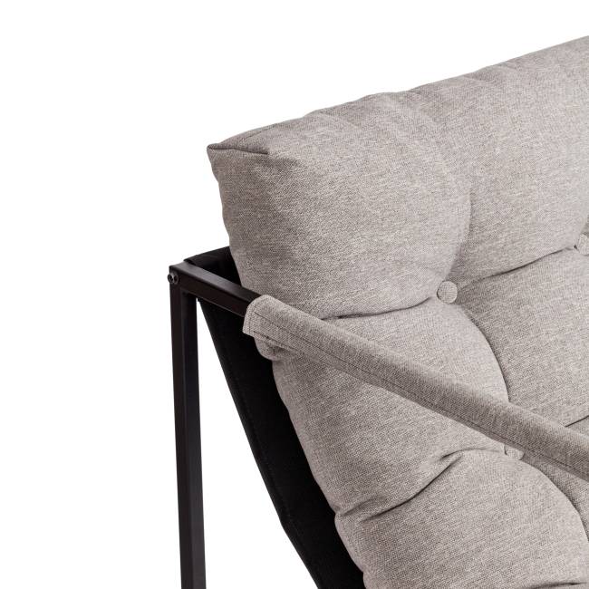 Кресло Charli/Чарли рогожка, серо-бежевый, 3м16/2, 70х70х84см серый рогожка