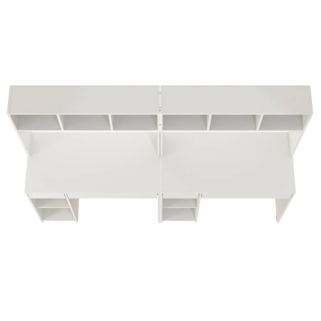 Два компьютерных стола Комфорт 12.77F цвет белый шагрень