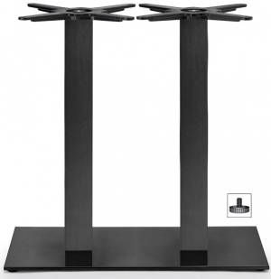 Подстолье двойное металлическое Tiffany черный 750х400х730 мм