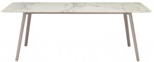 Стол мраморный Squid M тортора, белый мрамор Калакатта 2090х1000х740 мм
