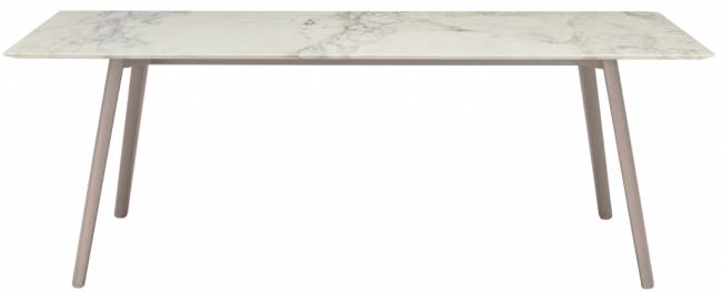 Стол мраморный Squid M тортора, белый мрамор Калакатта 2090х1000х740 мм