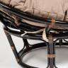 Кресло PAPASAN/ПАПАСАН 23/01 W  /с подушкой/ 115х101х104 см, Antique brown (античный черно-коричневый), экошерсть Коричневый, 1811-5 Antique brown (античный черно-коричневый)