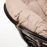 Кресло PAPASAN/ПАПАСАН 23/01 W  /с подушкой/ 115х101х104 см, Antique brown (античный черно-коричневый), экошерсть Коричневый, 1811-5 Antique brown (античный черно-коричневый)