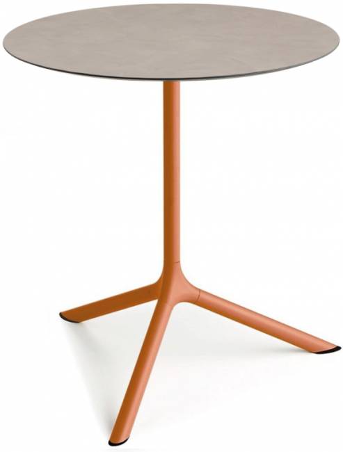 Стол ламинированный обеденный Tripe Maxi терракотовый, тортора шпатель Ø800х740 мм Стол ламинированный обеденный Tripe Maxi терракотовый, тортора шпатель Ø800х740 мм