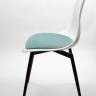 Стул Туссе чёрный /белый, бирюза
