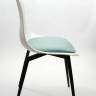 Стул Туссе чёрный /белый, бирюза